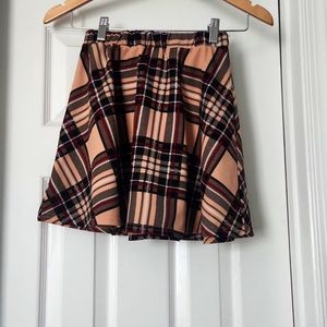 Beige Plaid Shein Skirt US size 11-12Y